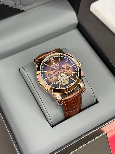 Наручные часы: Patek Philippe üslubunda klassik kişi qol saatı - Korpus: parlaq — 2