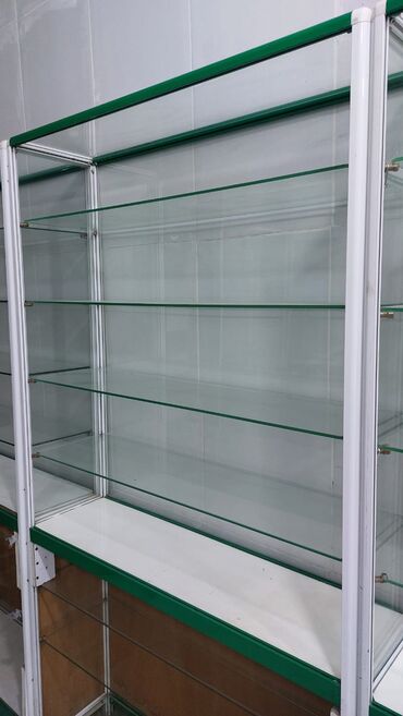 Rəf vitrinləri: Vitrin tipli şüşə vitrina/şkaf - Konstruksiya: alüminium karkas, dörd — 5