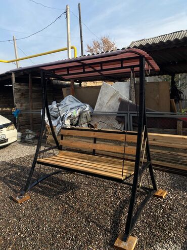 искусственный газон на стену: Бакча селкинчеги Металл, Жөлөнгүчү менен, Чатыры менен