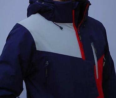 stari tech fleece: Ski/snowboard jakna – muški model, trobojna (tamno plava, crvena — 7