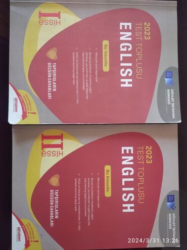 english test toplusu 2019 pdf: English 1ci və 2ci hissə test toplusu hər biri 5 manat