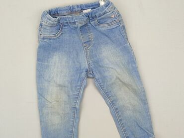 top z kwadratowym dekoltem hm: Denim pants, H&M, 9-12 months, condition - Good