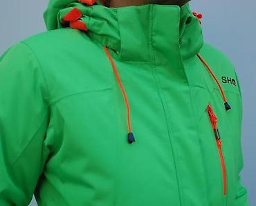 nepromocive: Zimska/ski jakna – neon zelena sa narandžastim detaljima - Dizajn — 3