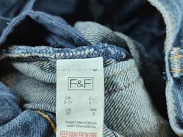 chaotic system jeans: Spodnie jeansowe, F&F, 2-3 lat, 98, stan - Bardzo dobry — 5