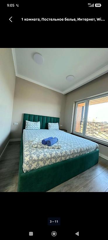 Посуточная аренда квартир: 1 комната, Душевая кабина, Постельное белье, Кондиционер — 3