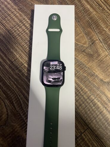 акустические системы смарт колонки колонка в виде собак: Apple Watch Series 7 45MM Green Aluminum Case(Хаки) Clover Sport Band