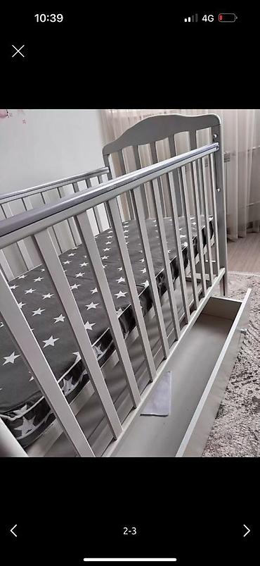 bunk bed: Детская кровать, матрас дсп трансформер качается белого цвета — 2