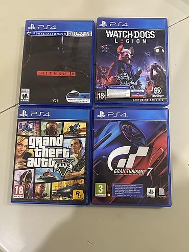 gta baki: PlayStation 4 Slim və 4 adəd oyun ( GTA 5 Hİtman 3 Gran Turismo və — 2