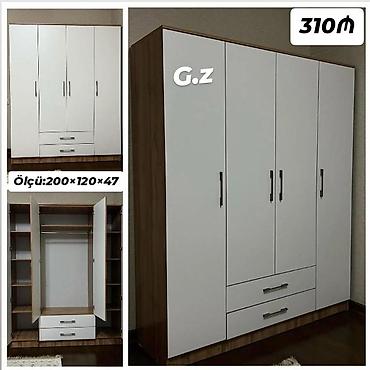 perla dolab: Yeni, 4 qapılı, Açılan, Düz dolab — 1