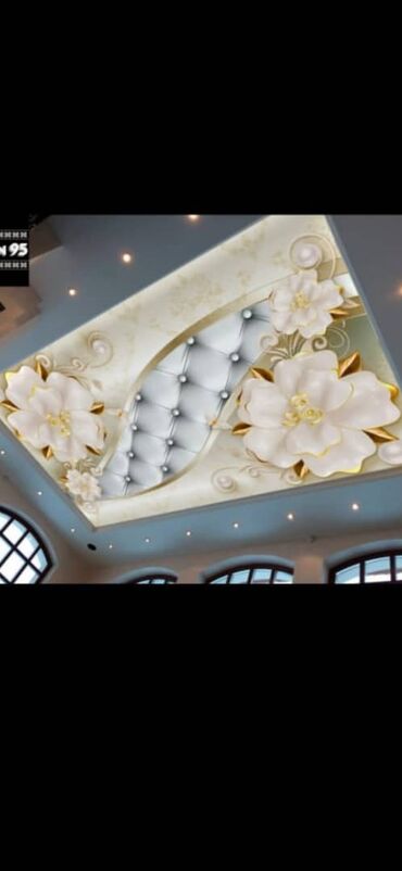 Натяжной потолок: Натяжной потолок Глянцевое, Матовое, 3D потолки Гарантия, Бесплатная консультация, Бесплатный замер — 14