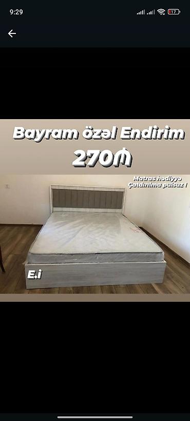 saloglu mebel gence: Yeni, İkinəfərlik çarpayı, Bazasız, Matras ilə, Siyirməsiz — 1