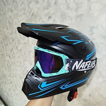 motokros: Motokros/full-face dəbilqə + eynək dəsti - Tip: Off-road/motokros — 1