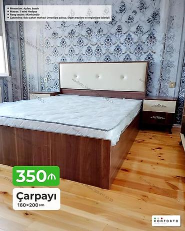 Çarpayı – 160×200 sm - Mexanizm: açılan, bazalı (geniş saxlama