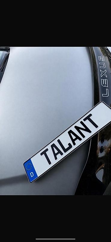 hundai accent: Именной номерной знак «TALANT» (европейский формат) - Макет номерного — 1