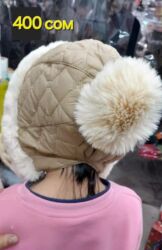 Шапки: Шапка, С ушками, Шерсть, Зима, С ушками, С шарфом, С помпоном — 7