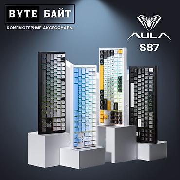 Клавиатуры: Клавиатура, Aula, Механическая, Bluetooth, Проводное подключение, Размер: 80% — 1