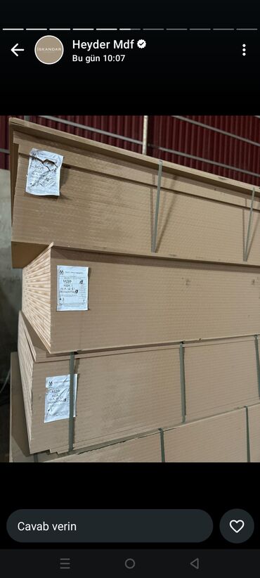 Digər tikinti materialları: Mdflerin satiwi palet ve ya ededle — 5