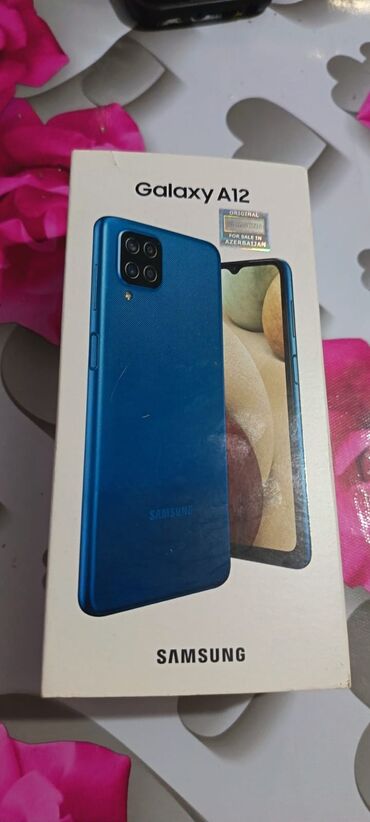 Ложки: Samsung Galaxy A12, цвет - Синий, Две SIM карты