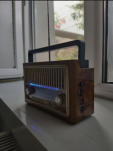 Səs gücləndiriciləri: Nostalji görünüşlü kalonka Fm radio Bluetooth USB flashkart SD kart — 7