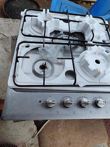 Plitələr və bişirmə panelləri: Qaz plitəsi – 4 gözlü, metal panel - 4 ocaq gözü, müxtəlif ölçülərdə — 1