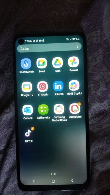 Mətbəx texnikası: Samsung Galaxy A21S, 256 GB, rəng - Göy, Sensor, Barmaq izi, Simsiz şarj