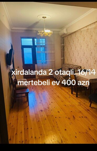 Uzunmüddətli kirayə mənzillər: Xirdalanda 16/14 mertebesinde 3 otaqlı ev 400 azn