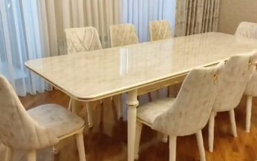Taburetlər: Masa +8 stul desti birlikde 350 azn satilir‼️masa acilir ela