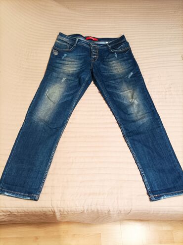 farmerke bardot denim: 31, 28, Teksas, Normalan struk, Ravne nogavice