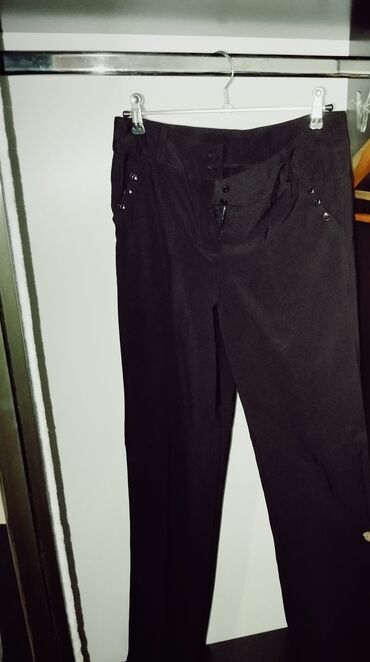 черные классические брюки женские: Классические, Прямые, Made in KG, Осень-весна, 3XL (EU 46)