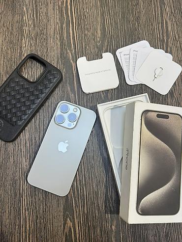 iphone s4: IPhone 15 Pro, 128 GB, Natural Titanium, Sənədlərlə — 1
