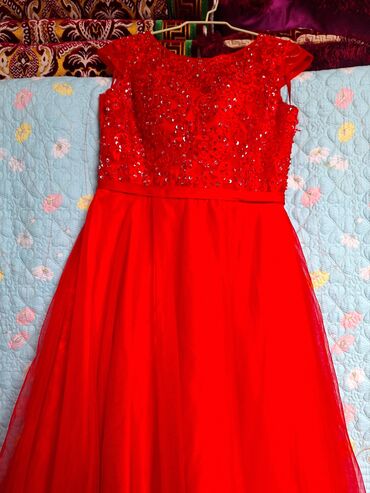 вечерние платья цвета марсала: Вечернее платье, Пышное, Фатин, 2XL (EU 44)