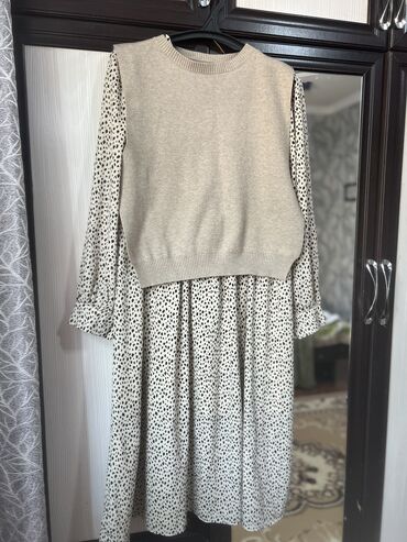 Повседневные платья: Повседневное платье, Турция, Осень-весна, Длинная модель, Платье-комбинация, L — 2