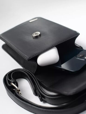 Барсетки: Барсетка, Материал: Экокожа, Застежка на магните, Оригинал, Регулируемый ремень, Новый — 6