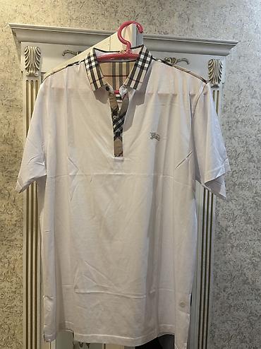 Эркектер кийими: Эркектердин футболкасы, 2XL, Burberry, Жаңы, түсү - Боз, Өзү алып кетүү — 1