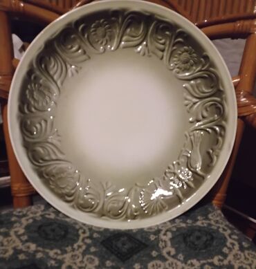 новая посуда: Блюдо керамическое глазурованное диаметр 37 см