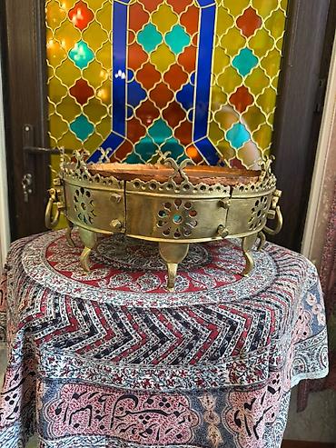 antik samovar alıram: Misdən hazırlanmış əl işi samovar/qəndil tipli su qabı dəsti isteyen — 8