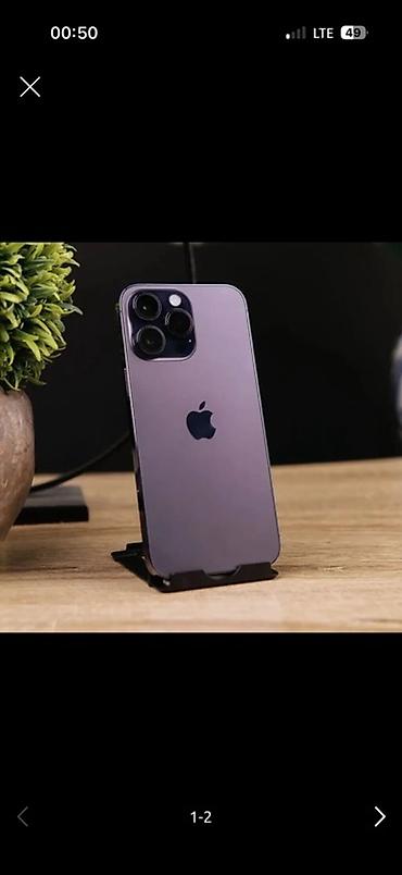 honor rt: IPhone 14 Pro Max, Б/у, 256 ГБ, Deep Purple, Защитное стекло, Чехол, 82 % — 1