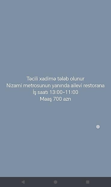 kafe stolari: Xadimə tələb olunur — 1