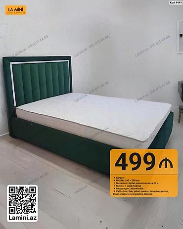 Məhsul: Çarpayı (Kod: 4449) - Ölçü: 160 x 200 sm - Mexanizm: Açılan