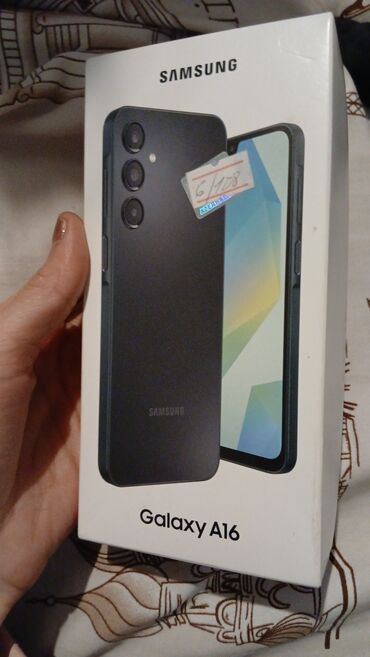 айфон 11 про 64 гб: Samsung Galaxy A16, 128 GB, rəng - Qara, Barmaq izi