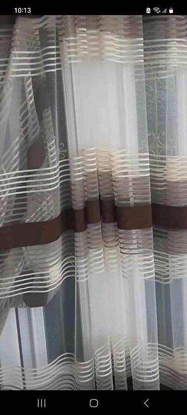 Zavese i draperije: Zavese od tila sa bogatim vezom - Materijal: proziran til (mrežasta — 42