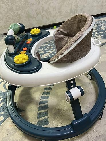 bazar kg: Детские ходунки с игровой панелью - Круглая устойчивая база с — 3