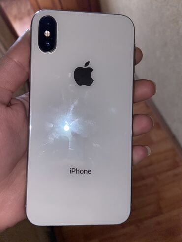 Apple iPhone: IPhone X, 256 GB, Ağ, Zəmanət, Barmaq izi