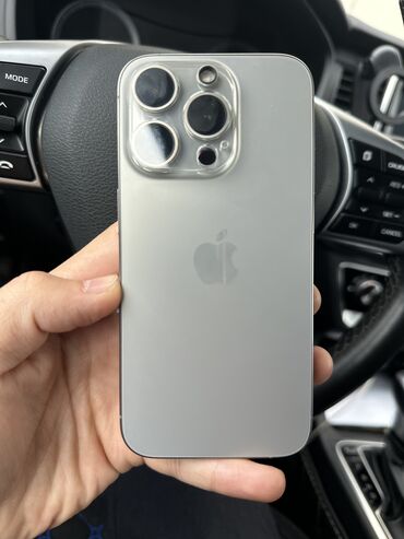 коробка iphone 14: IPhone 15 Pro, Б/у, 256 ГБ, Natural Titanium, Защитное стекло, 100 %