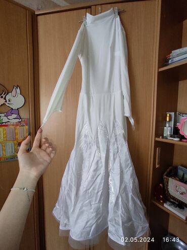 бальное платье: Бальное платье, Стандарт, Длинная модель, цвет - Белый, 2XL (EU 44), В наличии