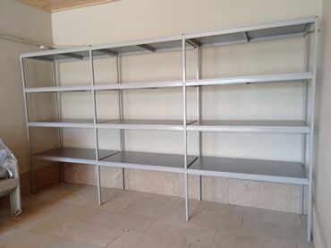 Rəf vitrinləri: Metaldan stelajlar (sifarişlə) Qiymət təxmini qoyulub bir metrə — 13