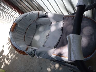 Коляски: Коляска, цвет - Серебристый, Б/у — 14