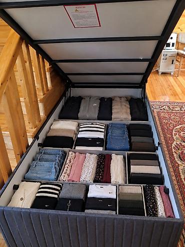 perla divanlar: Qaldırılan baza ilə tək nəfərlik çarpayı + yataq döşəyi - Brend — 1