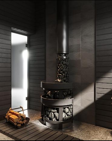 Бассейны: Интерьер черной бани может сочетать в себе современные и традиционные — 5