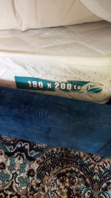 ag mebel destleri: Yataq otağı dəsti - Yataq: 180 x 200 sm ölçülü, yumşaq parça (mavi — 2